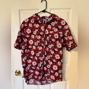 CHAPS Floral Red and White Men's Shirt